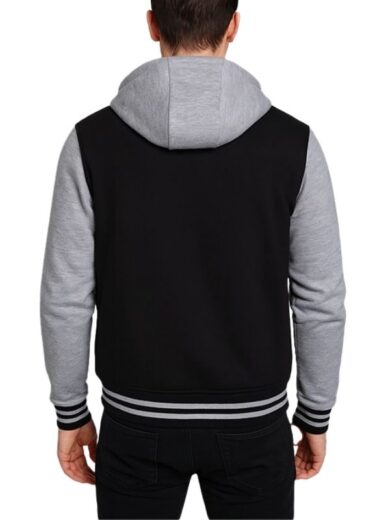 Black and Grey Varsity Jacket