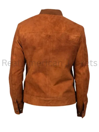 Blain Brown Suede Bomber Jacket