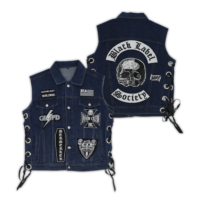 Black Label Society Denim Vest - Image 4