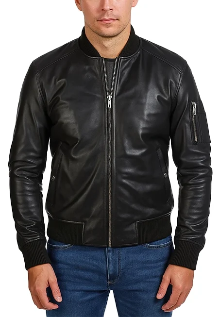 Bomia-Ma-1-Black-Leather-Bomber-Jacket-1