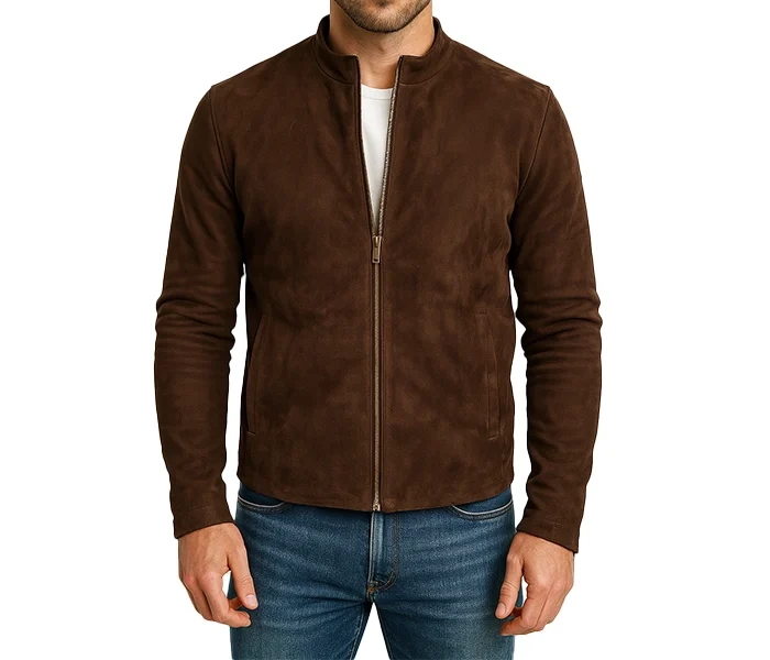 Charcoal-Mocha-Suede-Leather-Biker-Jacket