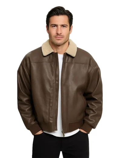 Real Leather Flight Jacket Men