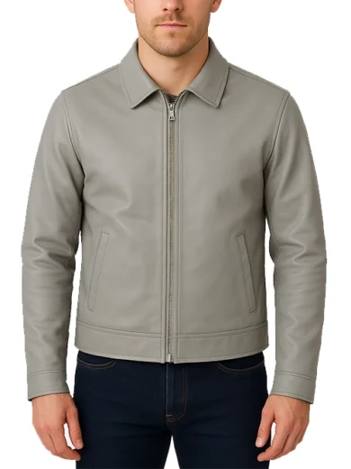 Grey-Classic-Leather-Jacket-With-Collar-1