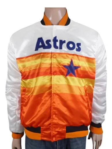 Houston Astros White and Orange Star Jacket