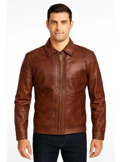 Inferno Brown Leather Jacket