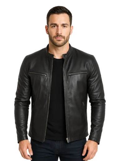 Ionic Black Leather Jacket