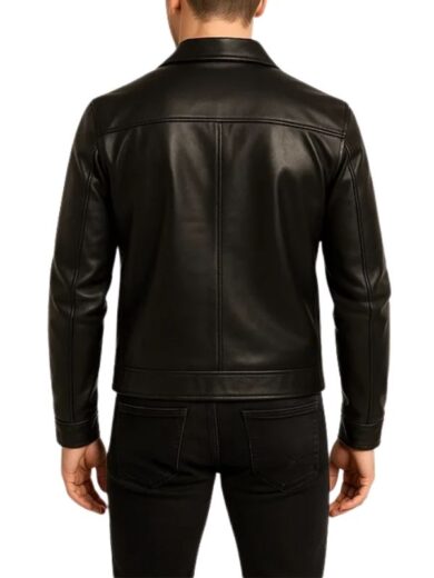 Men Inferno Black Leather Jacket