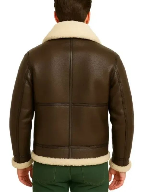 Men Shearling Bomber Jacket