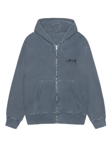 Modern Age Zip Up grey Hoodie Pigment Dyed