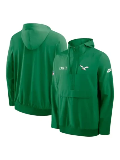 Philadelphia-Eagles-Nike-Sideline-Anorak-Hoodie-Jacket-Kelly-Green