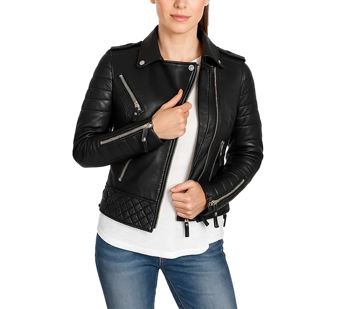 Womens-Boda-Style-Quilted-Leather-Biker-Jacket-Black