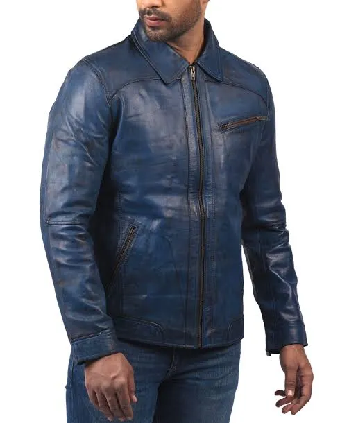 Mens Bugatti Leather Jacket - Image 2