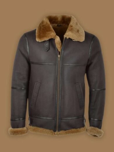 Men Black RAF Pilot Jacket