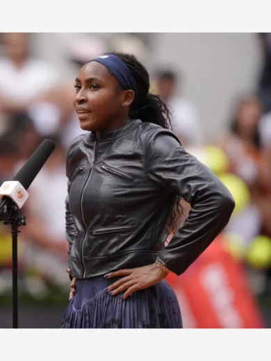 Coco Gauff Leather Jacket
