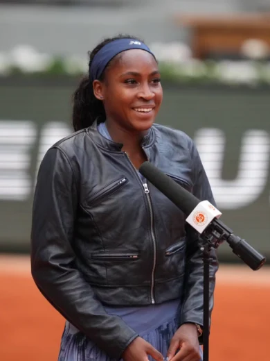 Coco Gauff Leather Jacket