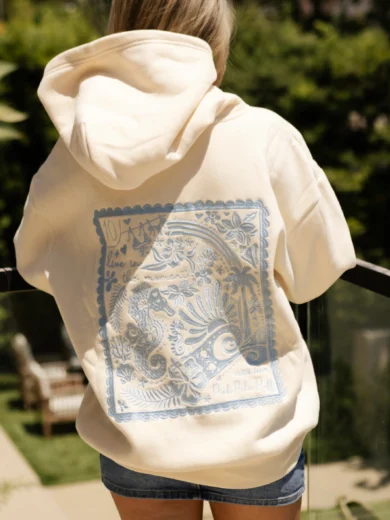 Pink Palm Puff Live in the Moment Hoodie