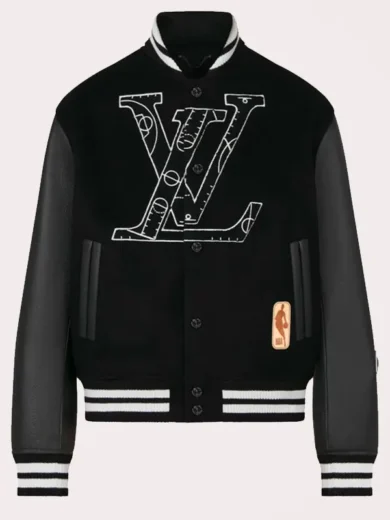 Louis-Vuitton-X-NBA-Basketball-Black-Varsity-Jacket