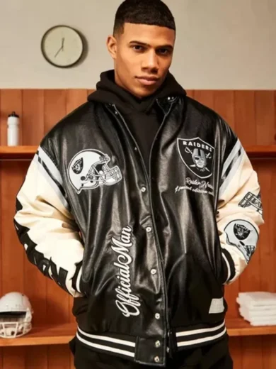 Nfl Oversized Raiders Bomber Jacket
