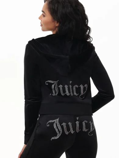 OG Big Bling Velour Black Hoodie back