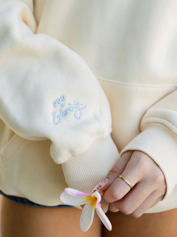 Pink Palm Puff Live in the Moment Hoodie