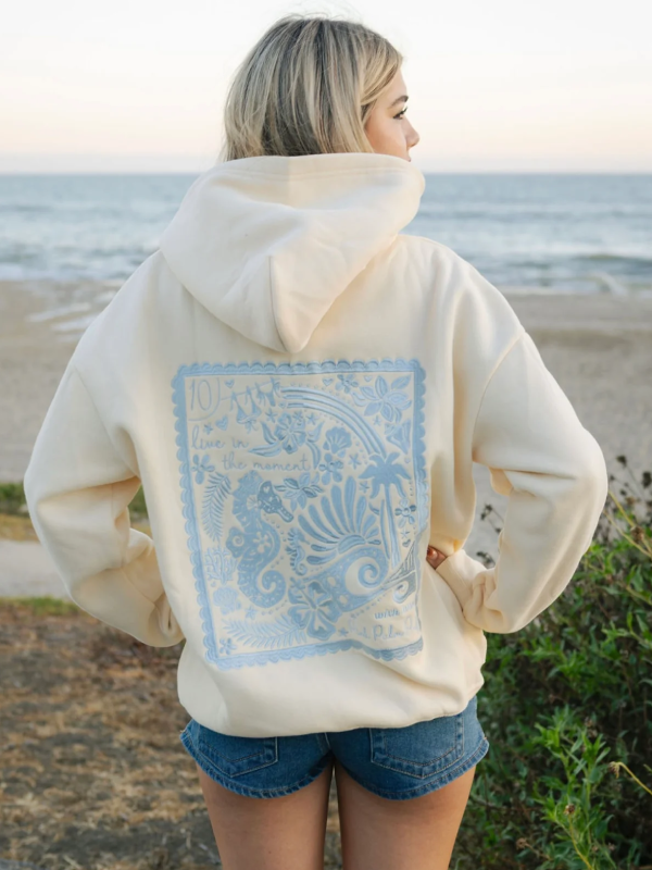 Pink Palm Puff Live in the Moment Hoodie
