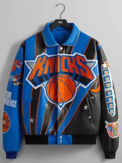 Command court-to-street style in the Amar’e Stoudemire Knicks Leather Jacket—premium hide, team pride, and NBA legacy for dedicated New York fans.
