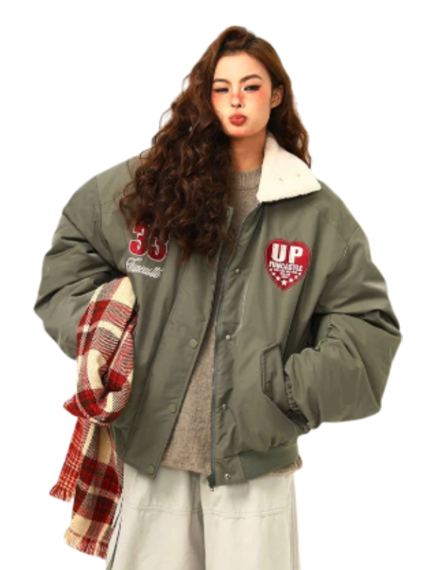 Boa Lapel Casual Padded Jacket