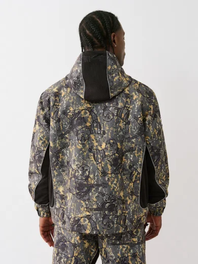 True Religion Buddha Camo Windbreaker Jacket