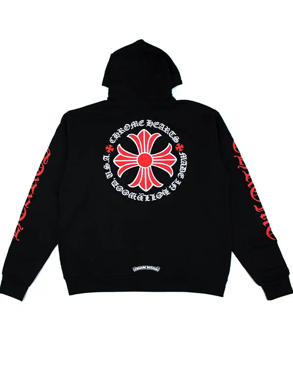 Chrome Hearts Made In Hollywood Plus Cross Zip Up Hoodie Black