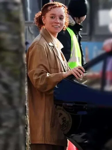 Erin Kellyman Eleanor the Great 2025 Brown Coat