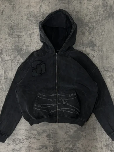 Ditch Barbed Wire Zip-Up Hoodie