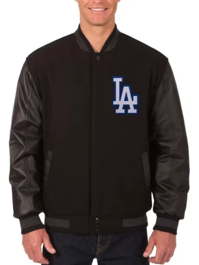 LA Dodgers Black Varsity Jacket