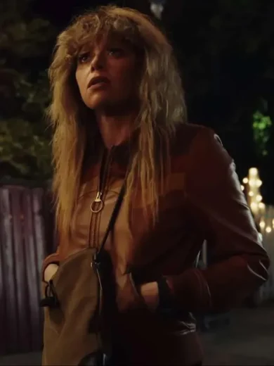 Poker Face Natasha Lyonne Leather Bomber Jacket