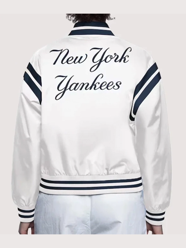 New York Yankees White Starter Varsity Jacket