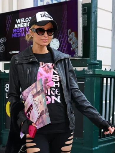 Paris Hilton Infinite Icon Leather Jacket