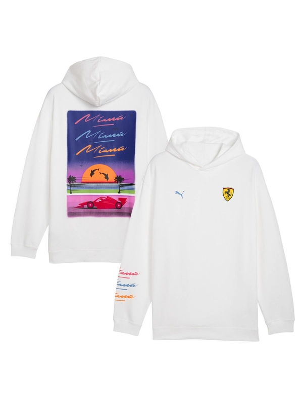 Scuderia Ferrari Puma Special Edition Miami Hoodie – White