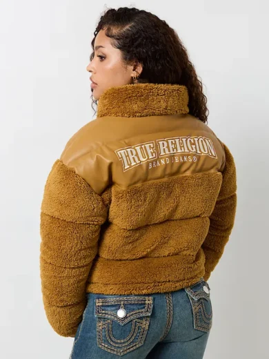 True Religion Embroidered Sherpa Jacket