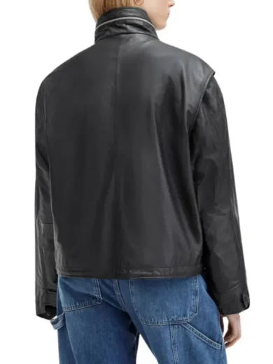 Women’s Black Slouchy Leather Jacket