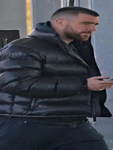 Travis Kelce Black Puffer Jacket