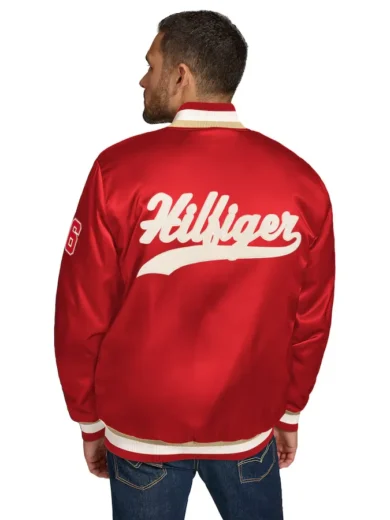 Tommy Hilfiger Scarlet San Francisco 49ers Full-Zip Varsity Jacket
