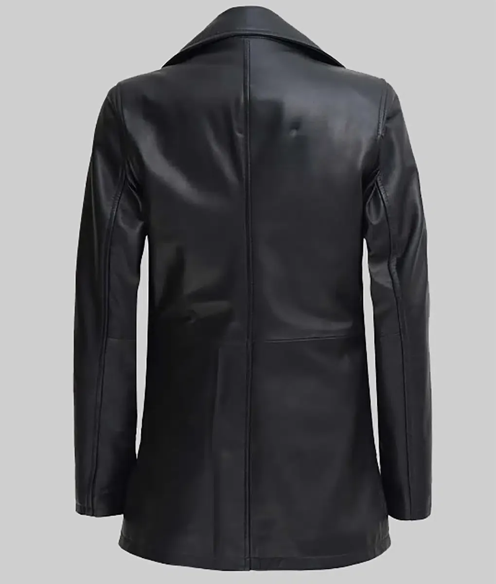 Materialists Dakota Johnson Black Leather Coat