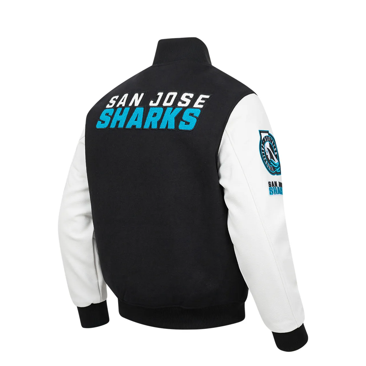 San Jose Sharks Black Varsity Jacket