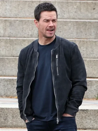 The Union Mark Wahlberg Suede Bomber Jacket