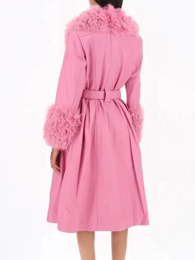 Nashville Big Bash Elle King Pink Leather Shearling Coat
