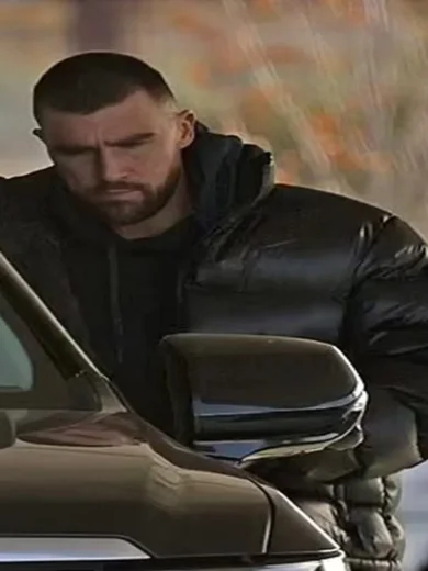 Travis Kelce Black Puffer Jacket