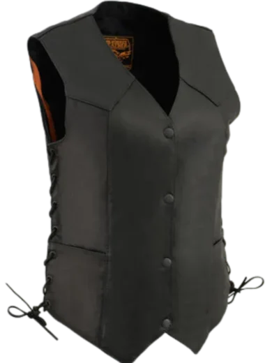 Cher Black Leather Vest