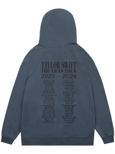Taylor Swift The Eras International Tour Washed Blue Hoodie