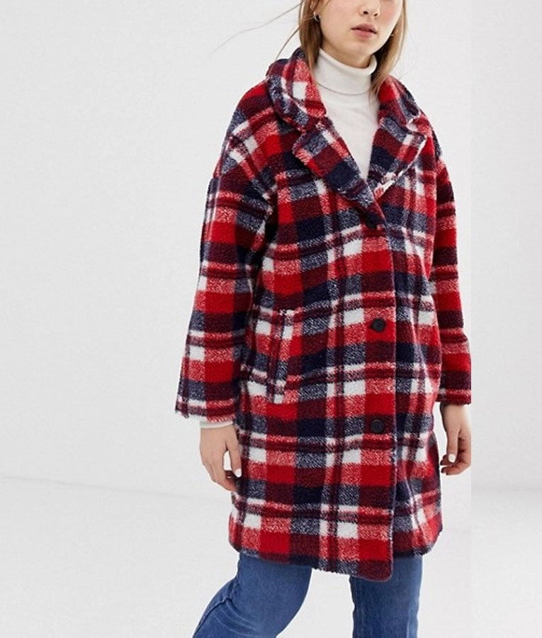 Home For Christmas Johanne Plaid Coat