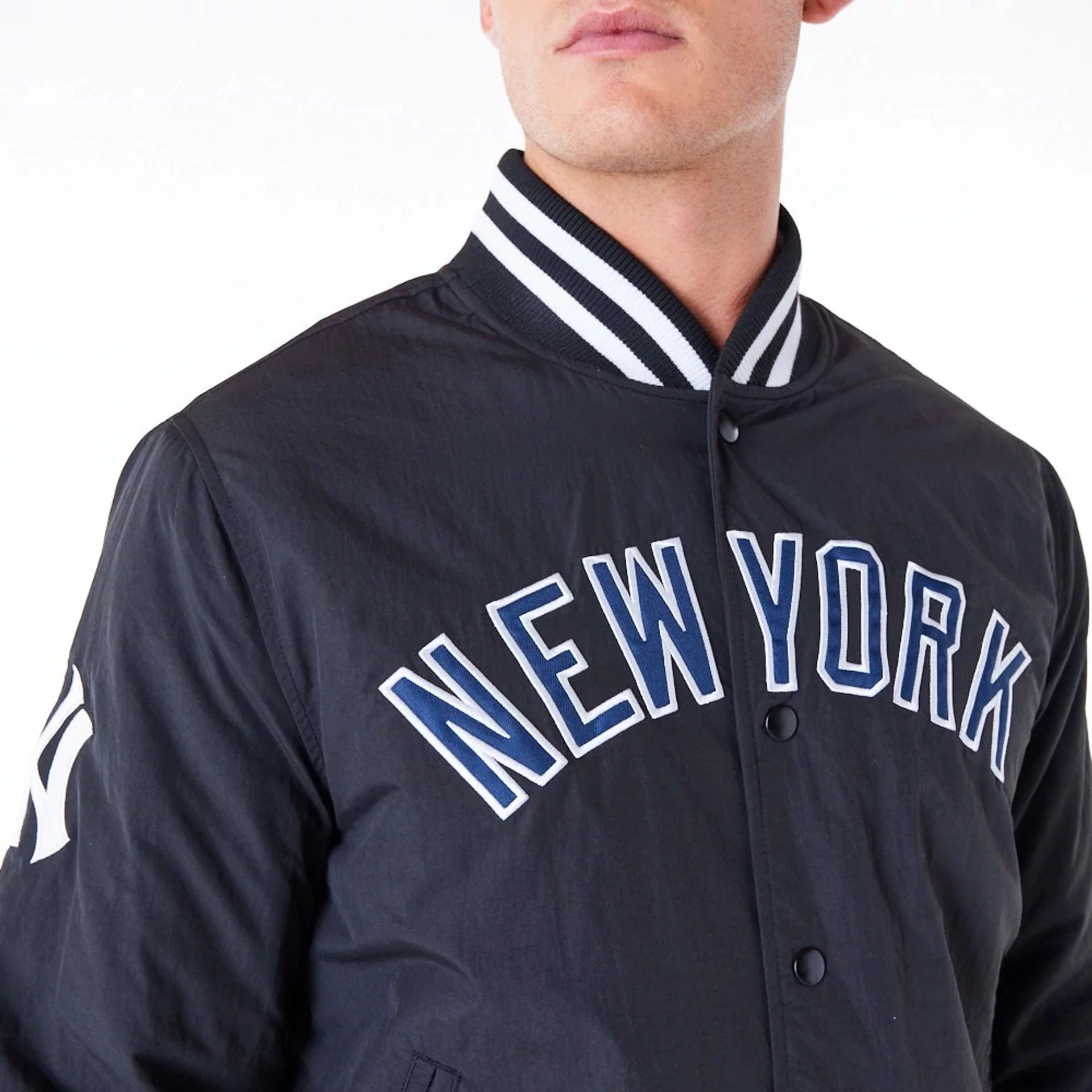 New York Yankees MLB Wordmark Black Bomber Jacket