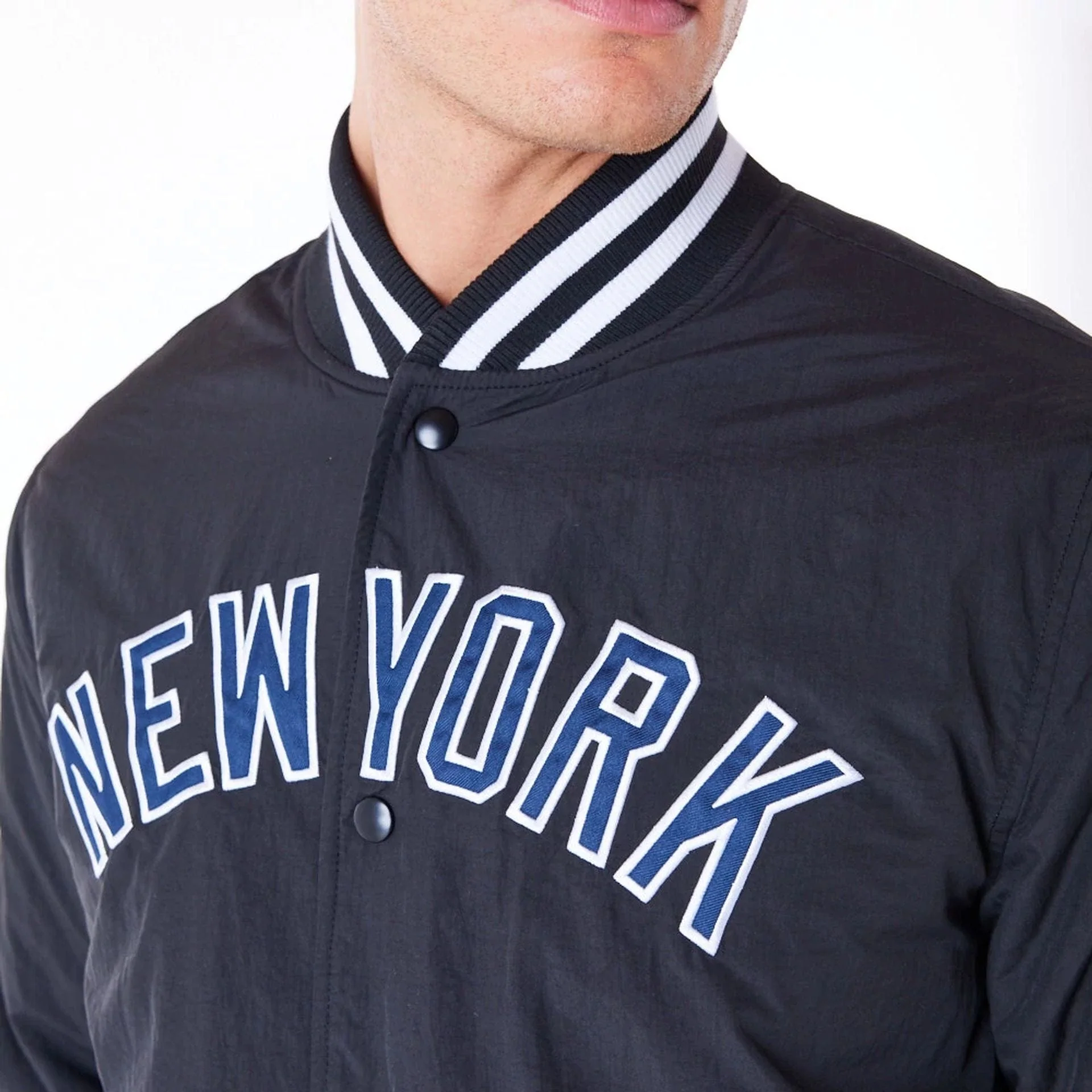 New York Yankees MLB Wordmark Black Bomber Jacket